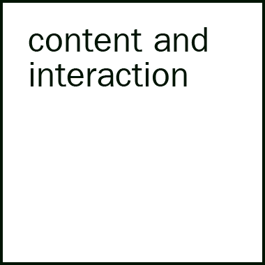 content and interaction